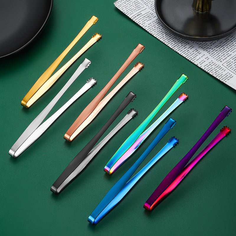 Stainless Steel Non-Slip Ice Tongs Food Tongs