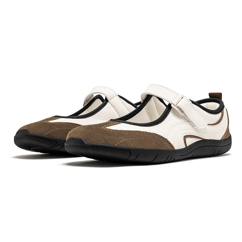 Wide-toe Mary Jane Shoes Breathable Mesh Lightweight For Outdoor Casual Wear