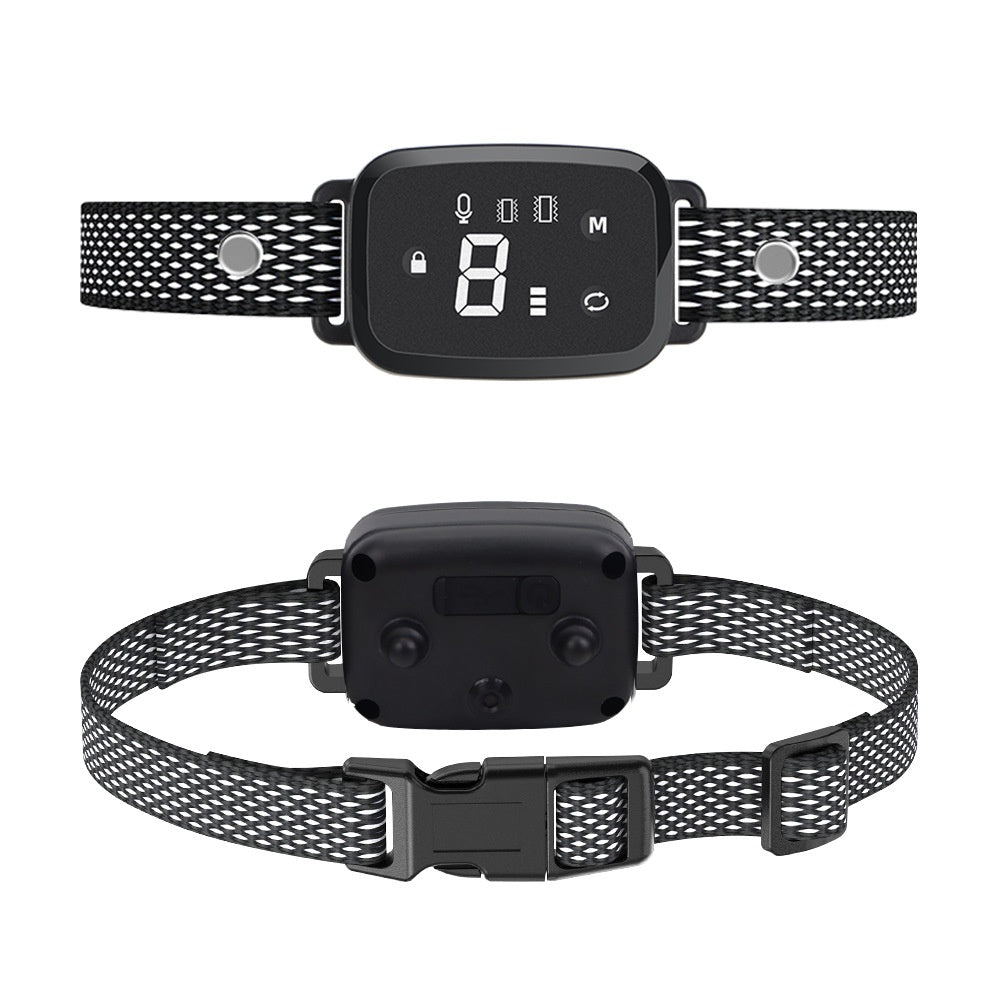Digital Display Touch-Control Waterproof Pet Collar Anti-Bark Device