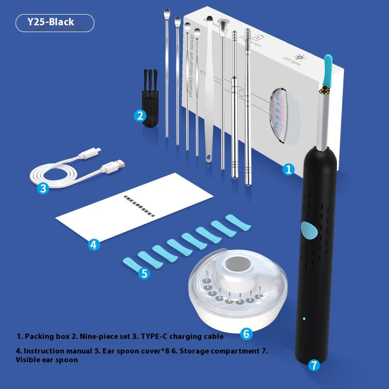 Visual Earpick With Charging Base HD Intelligent Luminous