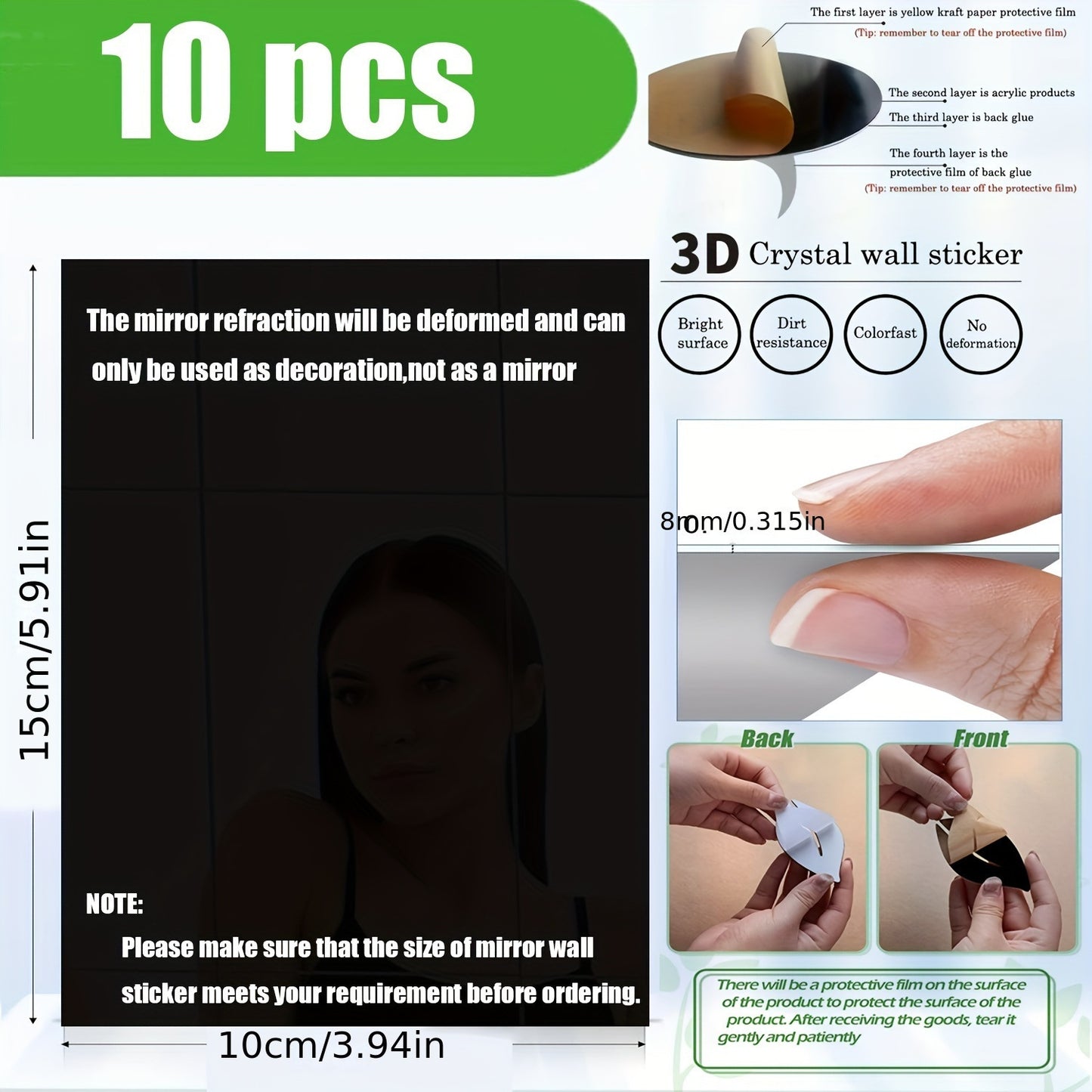DIY Decorative Stickers For Makeup Mirrors