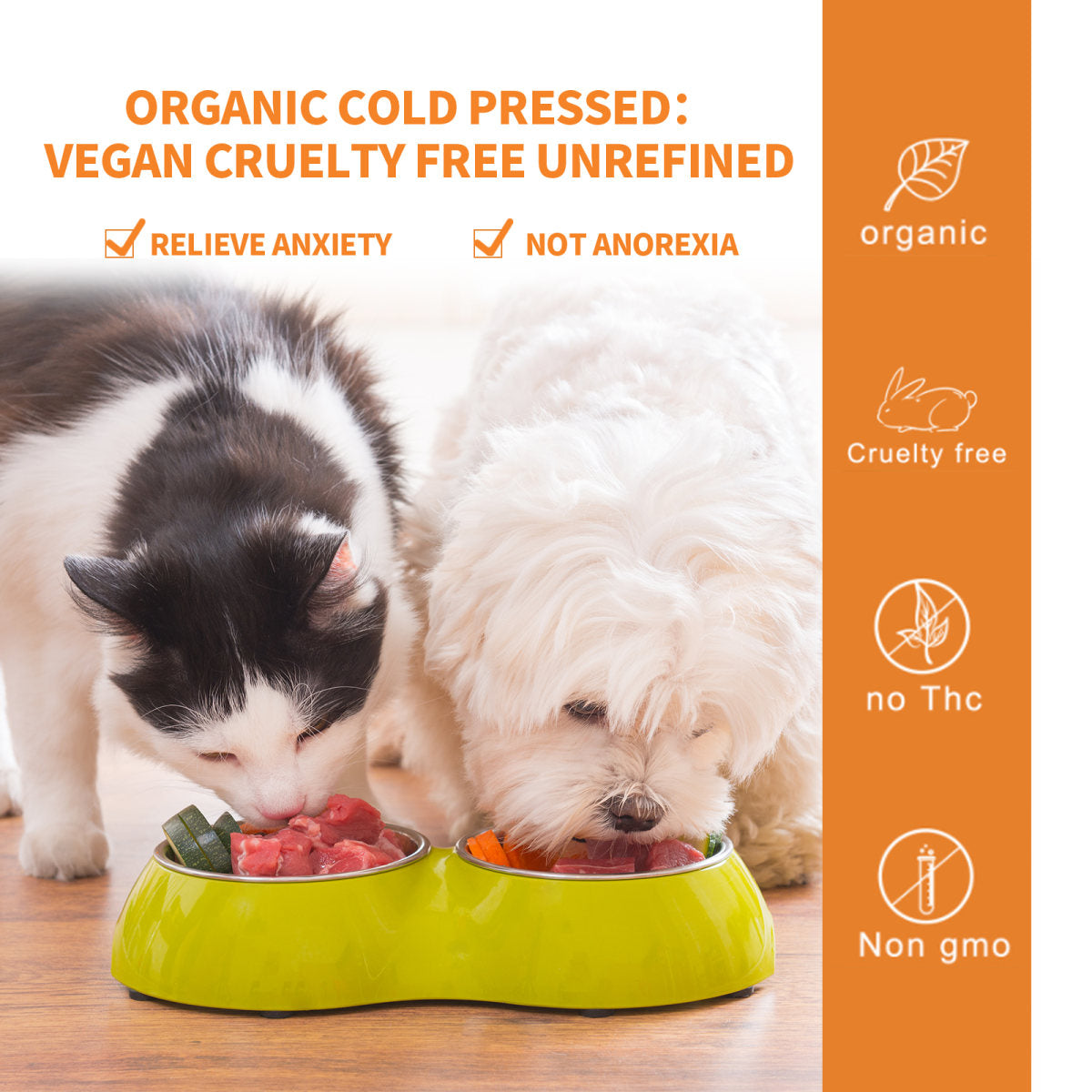 Pet Calming Hemp Oil For Dogs & Cats, Natural Anxiety Relief Supplement, Improve Appetite & Support Pet Health, 30ml