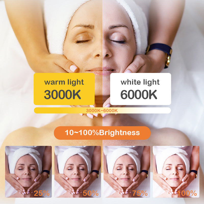 26-inch Split Folding Floor Half-month Beauty Lamp