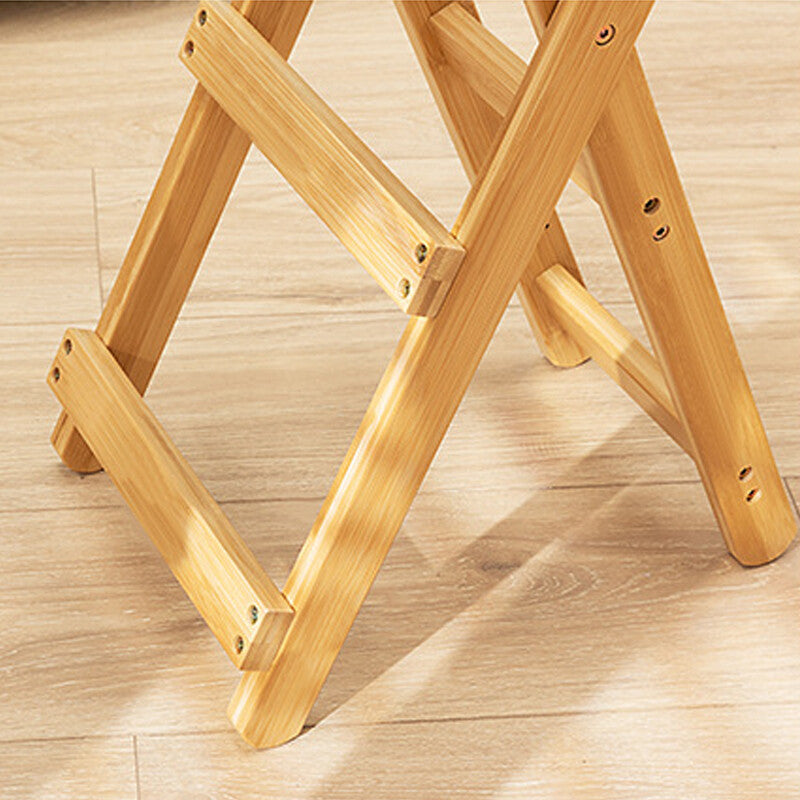 Bamboo Bar Stools Kitchen Breakfast Bar Seat Barstool Foldable Dining Chair