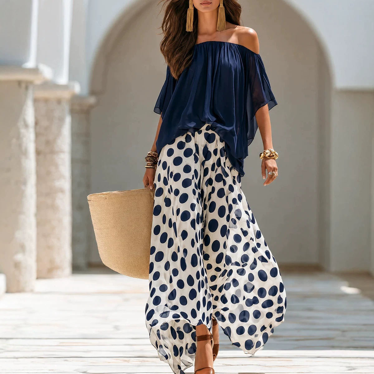 Womens Casual Fashion Two-Piece Set Skirt And T-Shirt