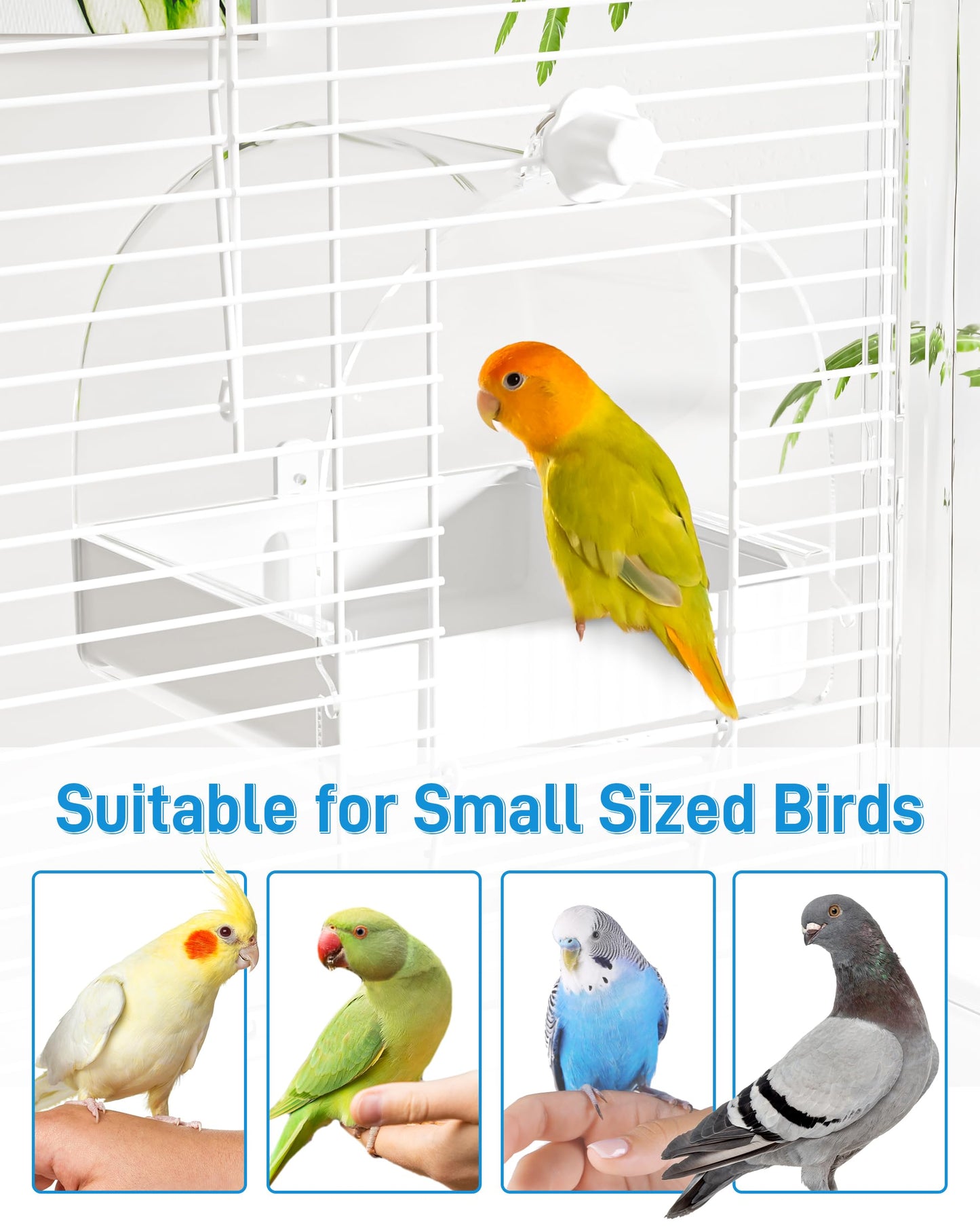 Hanging Bird Bath For Cage, 3 In 1 Multifunction Bird Bath&Bowl&House, Bird Cage Accessories Suitable For Small To Medium Birds, Like Lovebirds, Finches, Parakeets, Mannikin