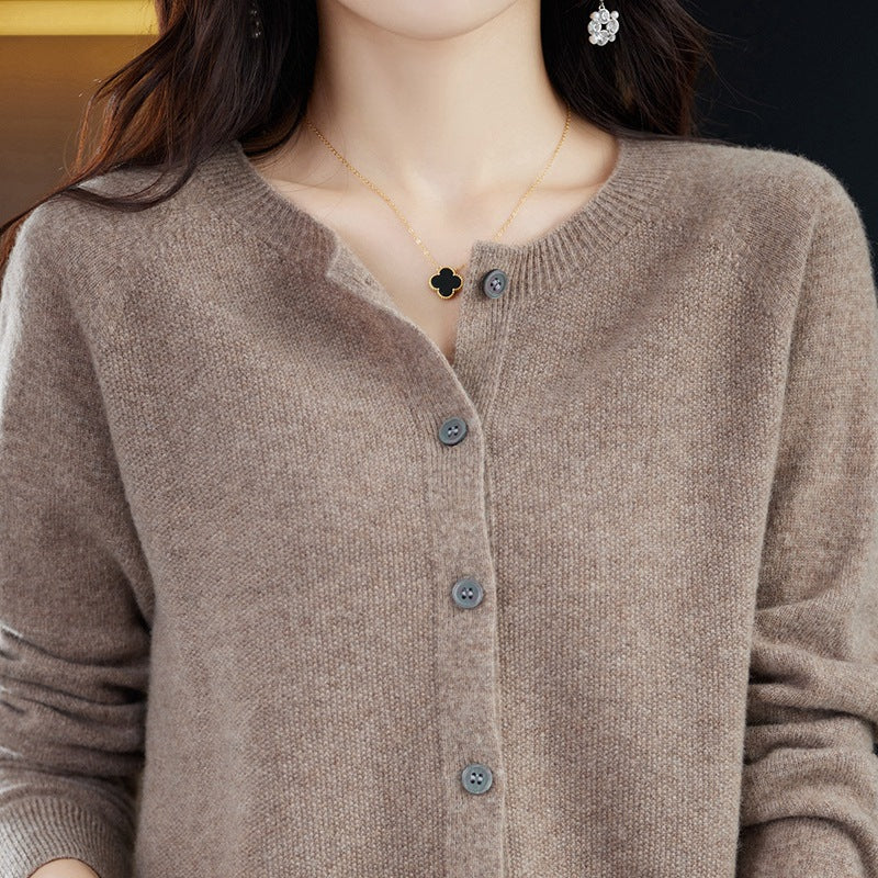 Osmanthus Needle Knit Cardigan For Women New AutumnWinter Korean-Style Design