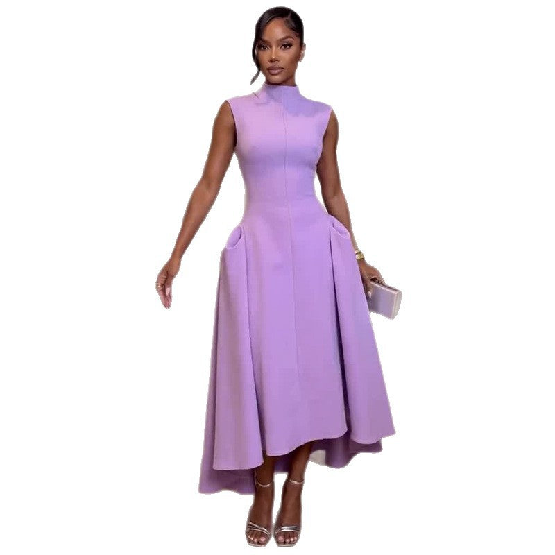 Elegant Sleeveless Crew-neck Fashion Maxi Dress For Women