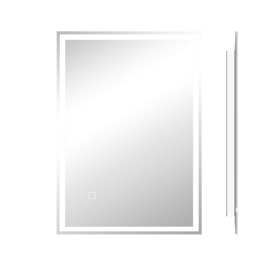 70 X 50cm LED Bathroom Mirror With Lights, Dimmable Makeup Mirror, Vanity Mirror With 3 Colour, Smart Touch, Anti-Fog