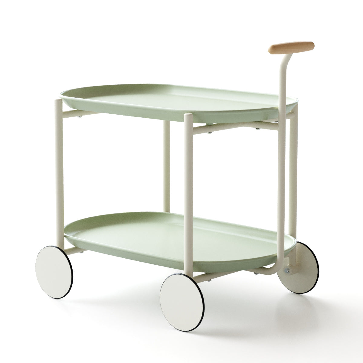 Moon Storage Cart Green Nordic Internet Celebrity Mobile Trolley Kitchen Simple Double Storage Shelf Living Room Sofa Storage Shelf