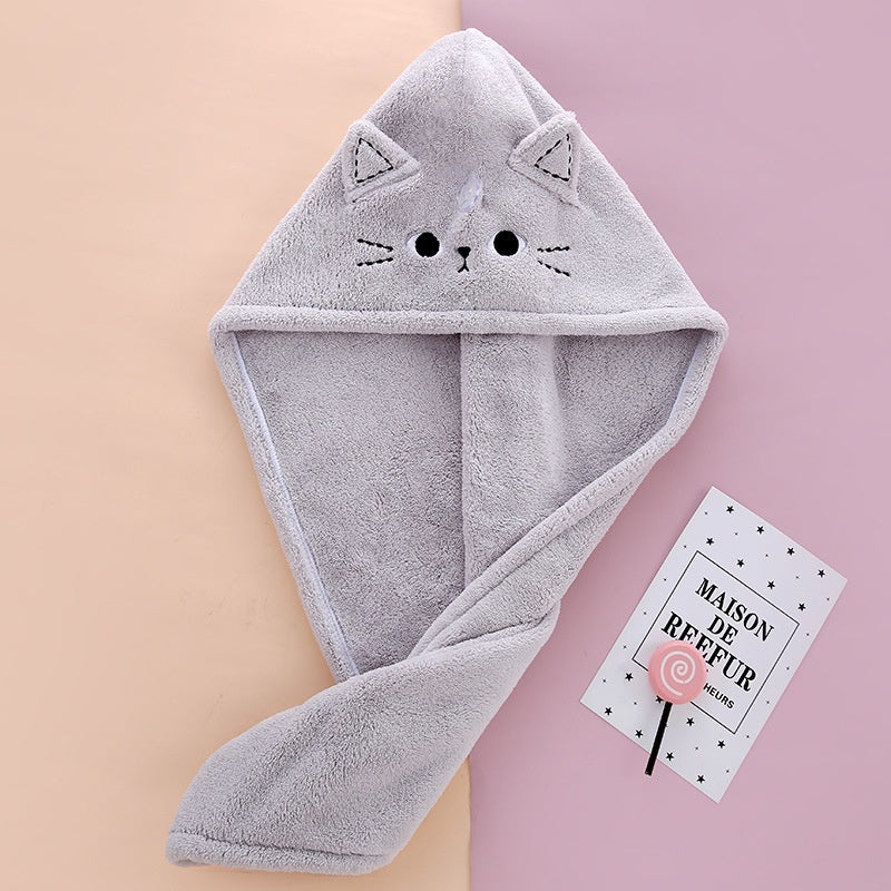 New Cute Cat Shaped Hair Drying Capsuper Absorbent And Quick Drying