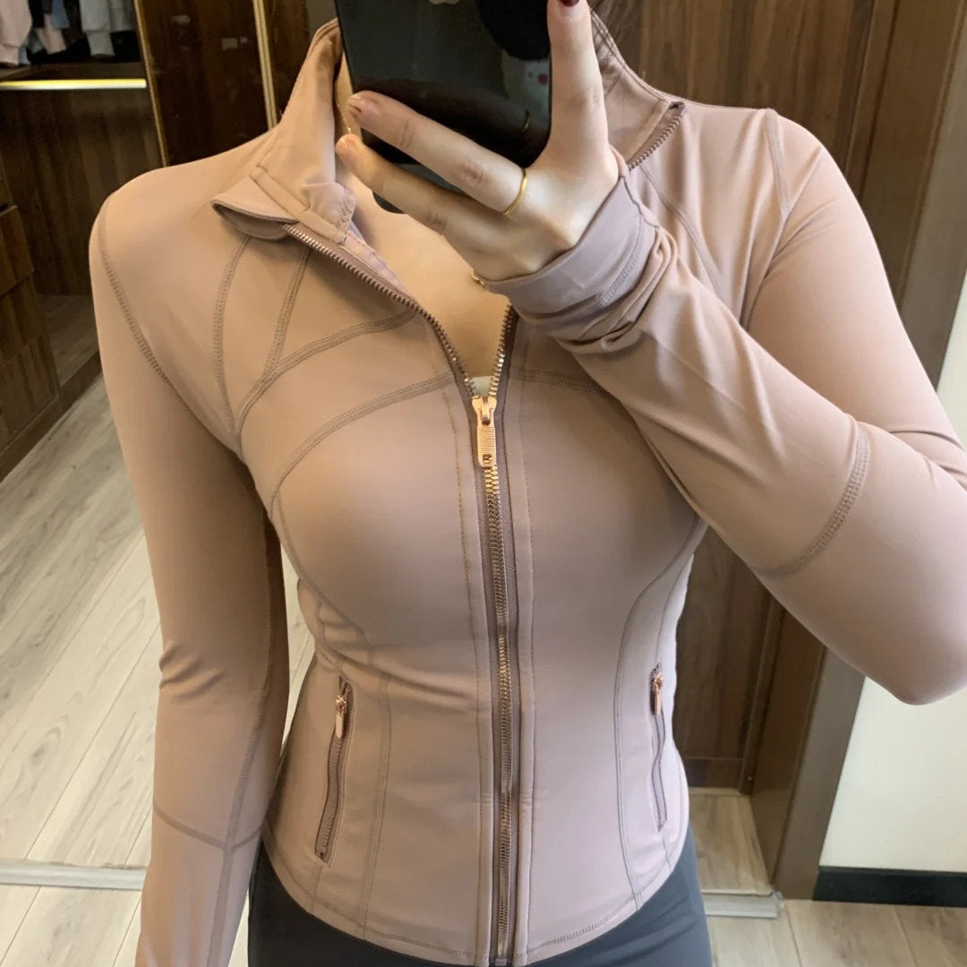 Slimming Jacket Yoga Stand-Up Collar Coat Womens