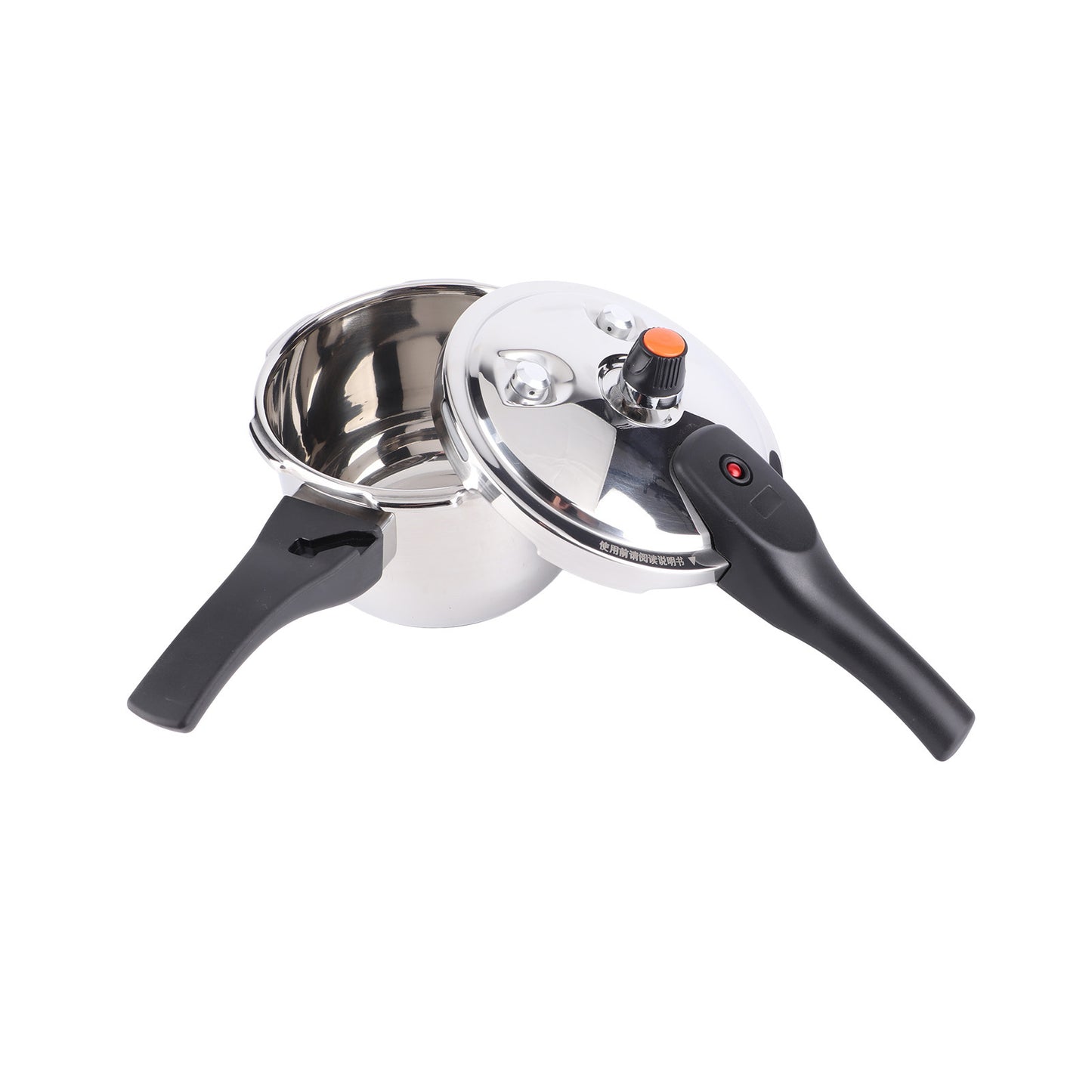 304 Stainless Steel Pressure Cooker Soup Pot Fast Cooking Energy Efficient Multifunctional Kitchen Cookware 2L 16cm