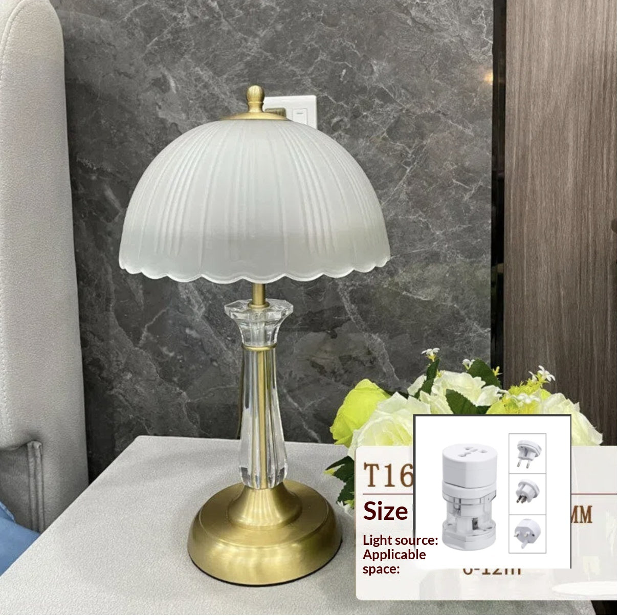 All-Copper Bedside Modern Minimalist Dimmable Eye-Care Ceramic Table Lamp For Home Use