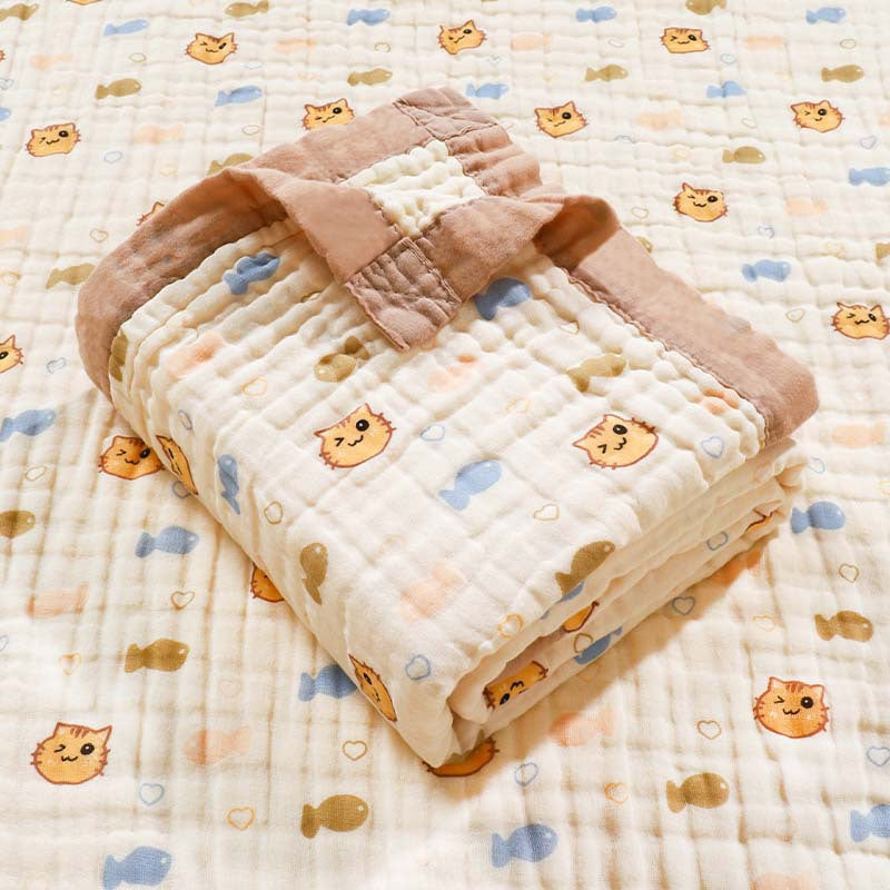 Baby Bath Towel Six-layer Pure Cotton Gauze Blanket