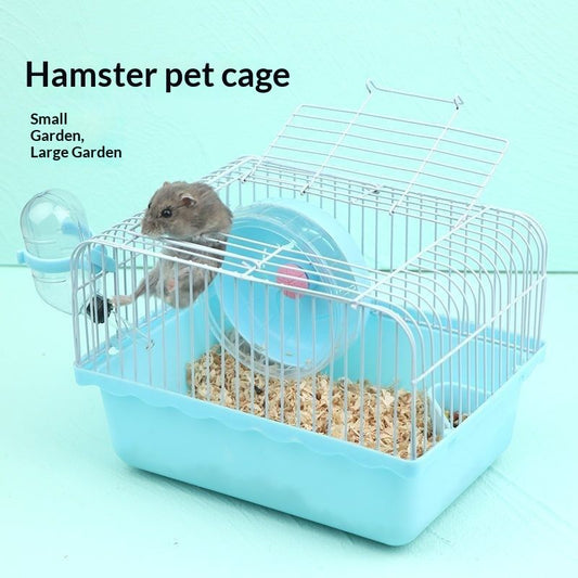 Small Pastoral-style Pet Supply Set Including A Water Bottle A Food Bowl And A Running Wheel