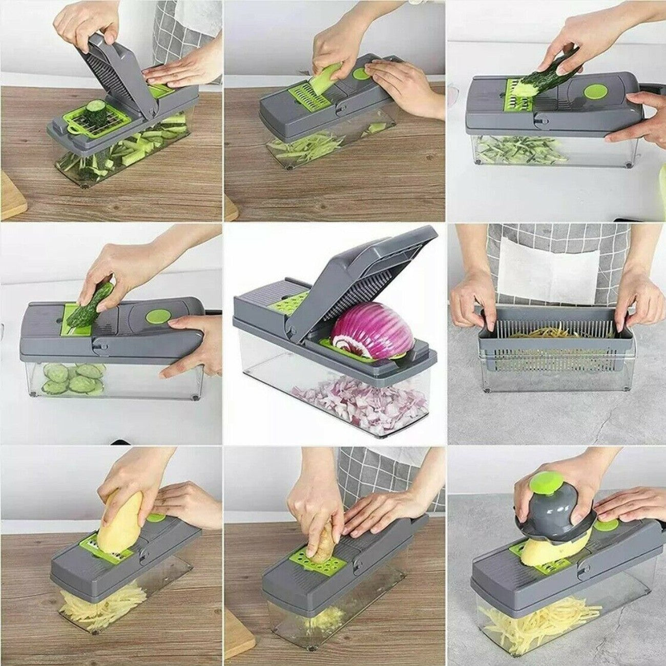 Nice Smart 15TLG Dicer Vegetable Slicer Shredder Manual Onion Chopper