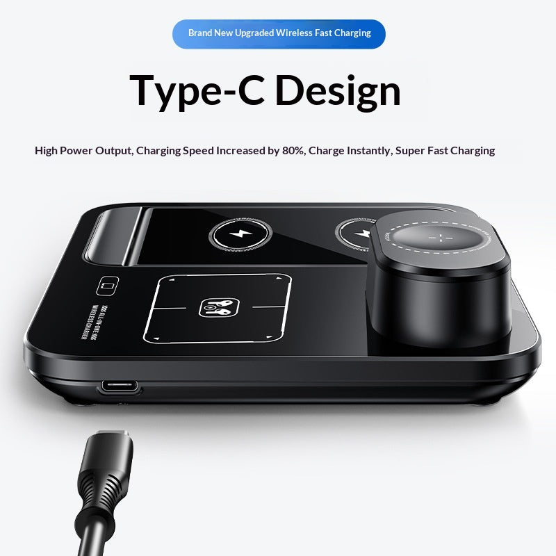 All-in-One Desktop Electric Lift Stand With Universal Wireless Charging