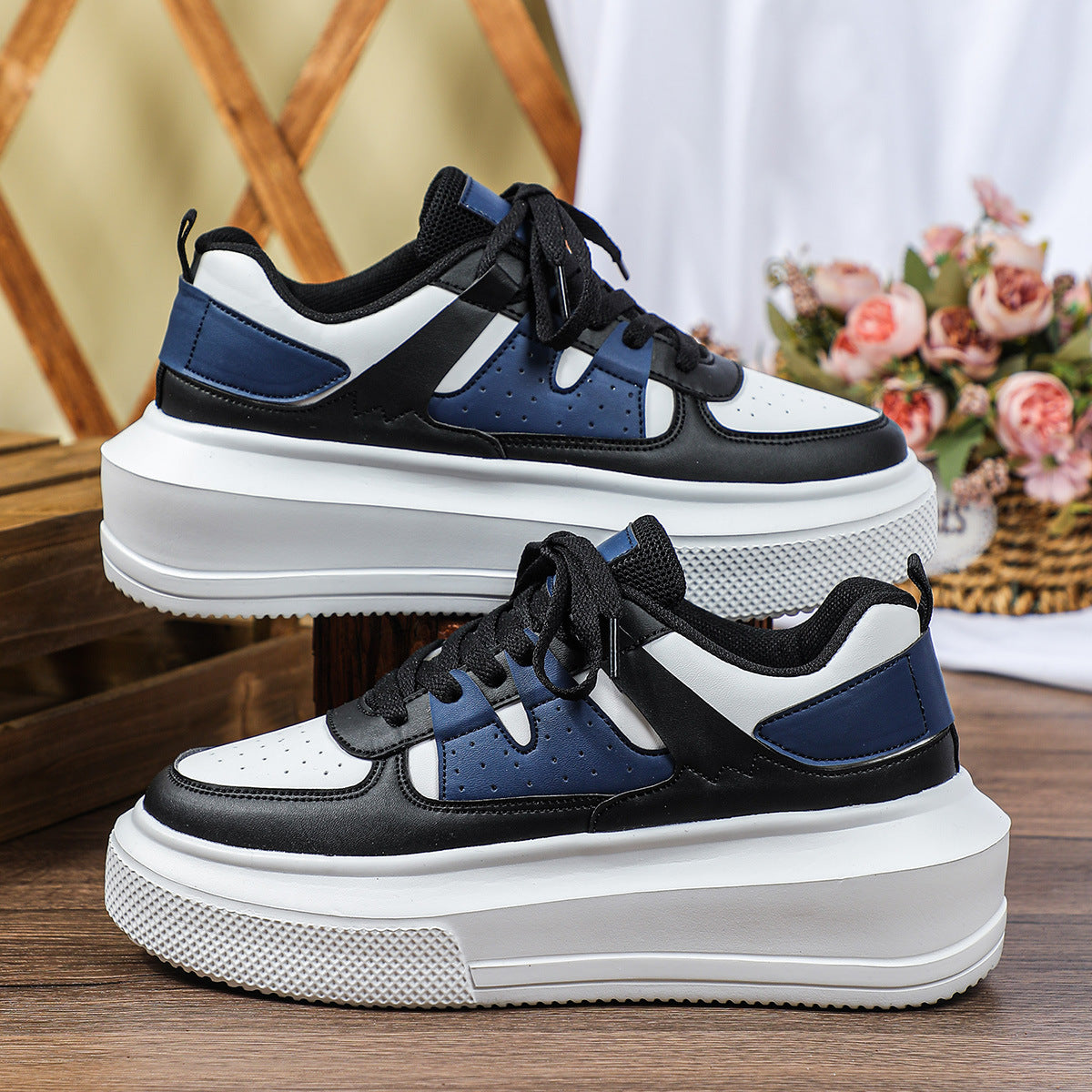 Platform Fashion Sneakers Lace-up Casual Sports Shoes