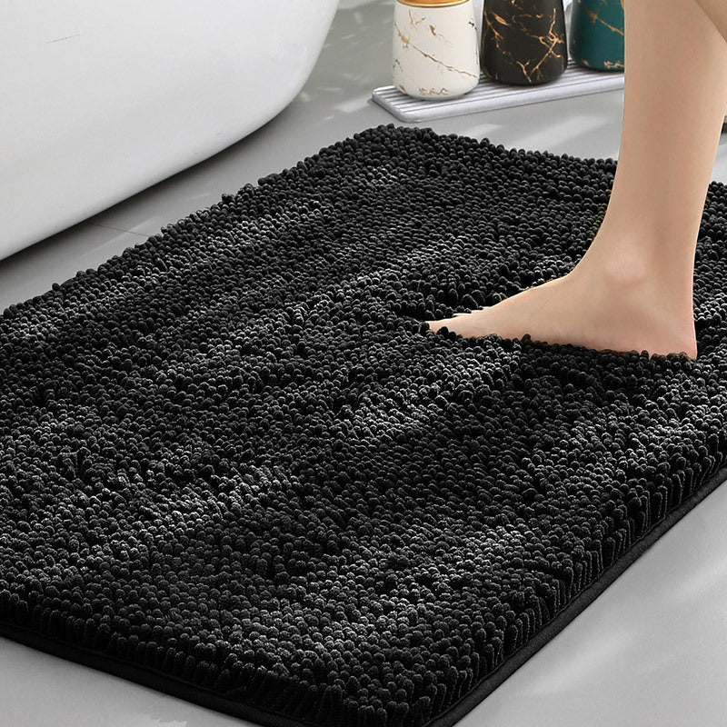 Bathroom Floor Mat, Bath Entrance Water-absorbent Carpet, Chenille Anti-slip Foot Pad