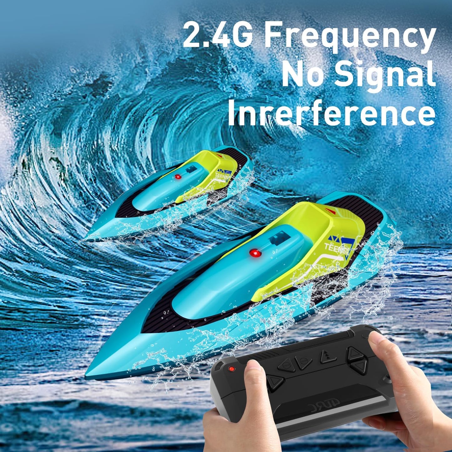 S5 Remote Control Boat For Swimming Pools And Lakes, 2.4GHz 20 MPH Racing Boat, Rechargeable Battery, Low Battery Alarm, Gifts For Boys And Girls, Logistics Sent Randomly By GOFO,USPS,UNI,UPS