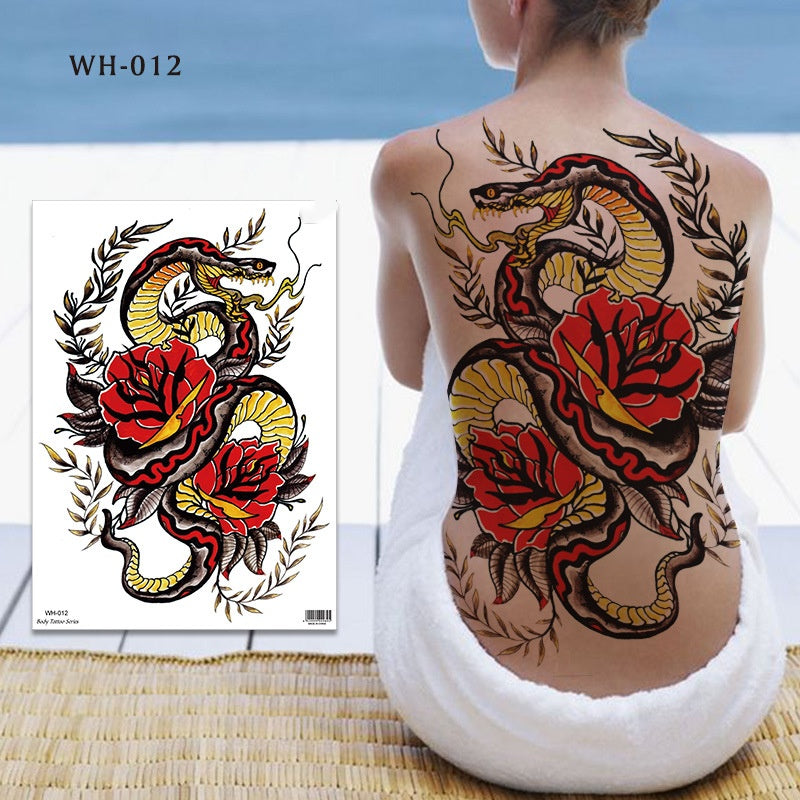Tiger And Beauty Tattoo Stickers For Men And Women