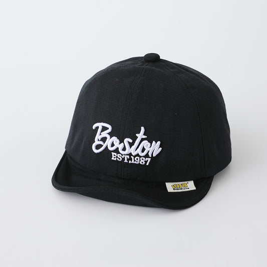 New Children's Solid-color English Three-dimensional Embroidered Adjustable Trendy Fashion Soft-brimmed Baseball Cap Suitable For Outdoor Travel And Sports