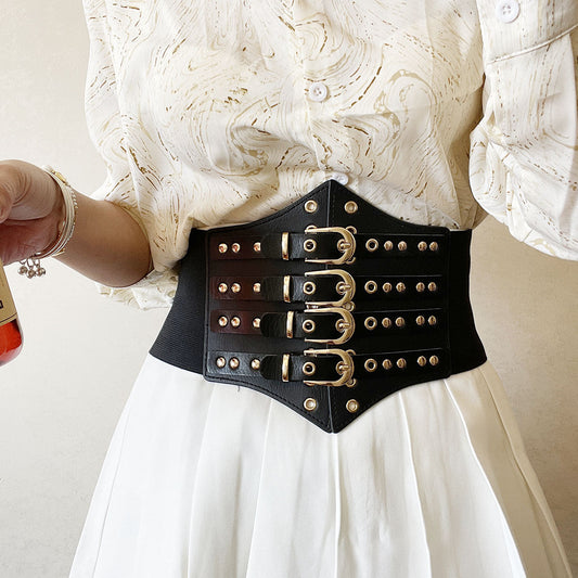 Wide Belt Punk Hip Hop Decorative Belt Nightclub Accessories