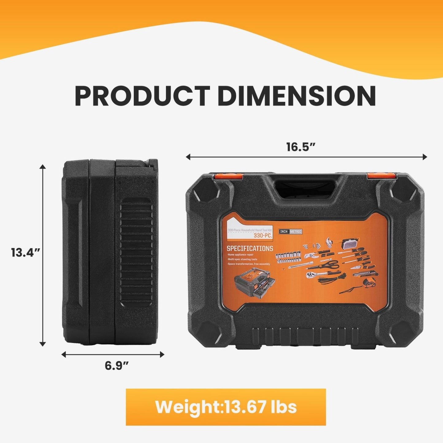 Home And Auto Repair Tool Kit, With Drawer Storage Toolbox, Complete Tool Set For Daily Use