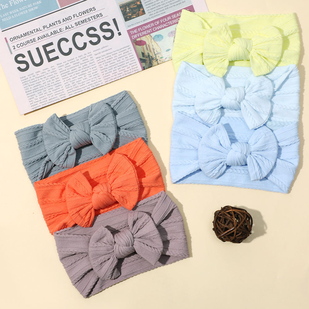 Children's Jacquard Headband Elastic Nylon Hair Band