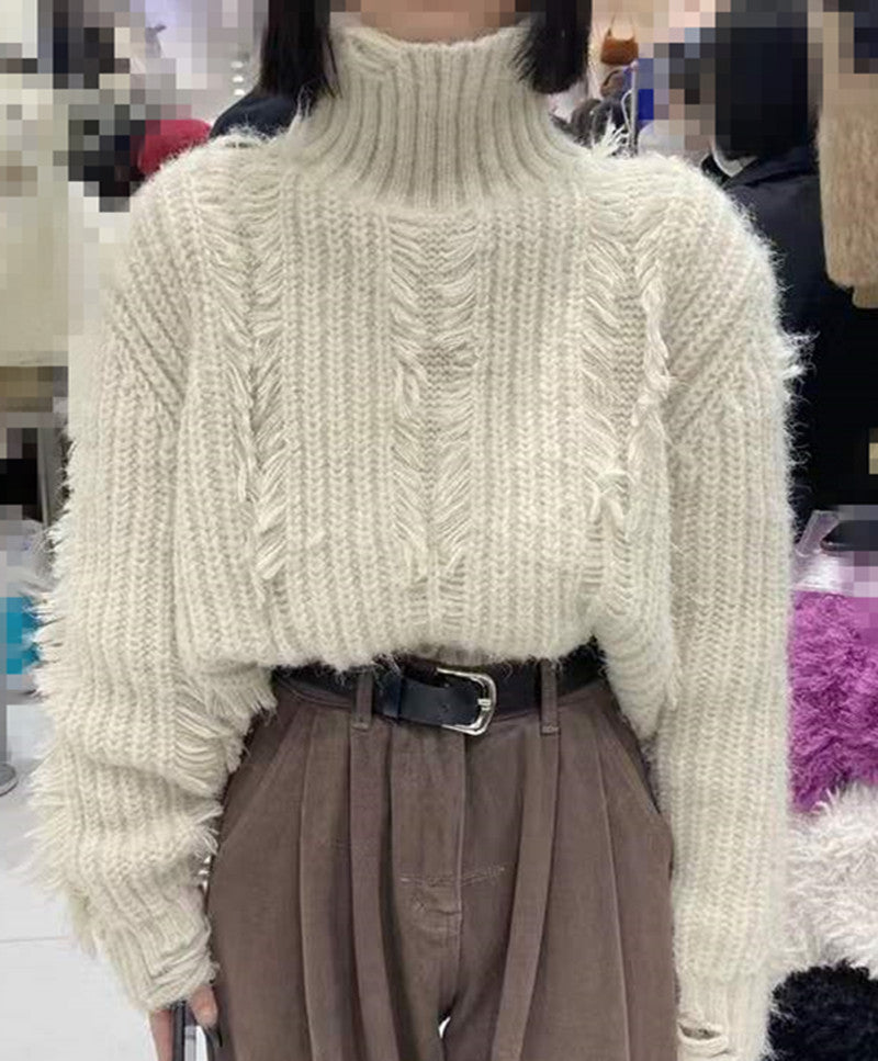 Thickened Gentle Style Korean Knitted Top