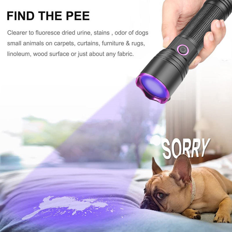 High-Power UV Flashlight For Pet Detection Banknote Verification And Anti-Counterfeiting
