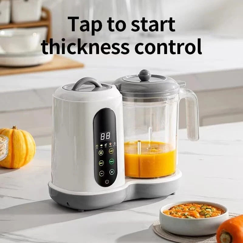 450W Baby Food Maker With Steamer Blender Auto Clean LED Touch Panel UK Shipment