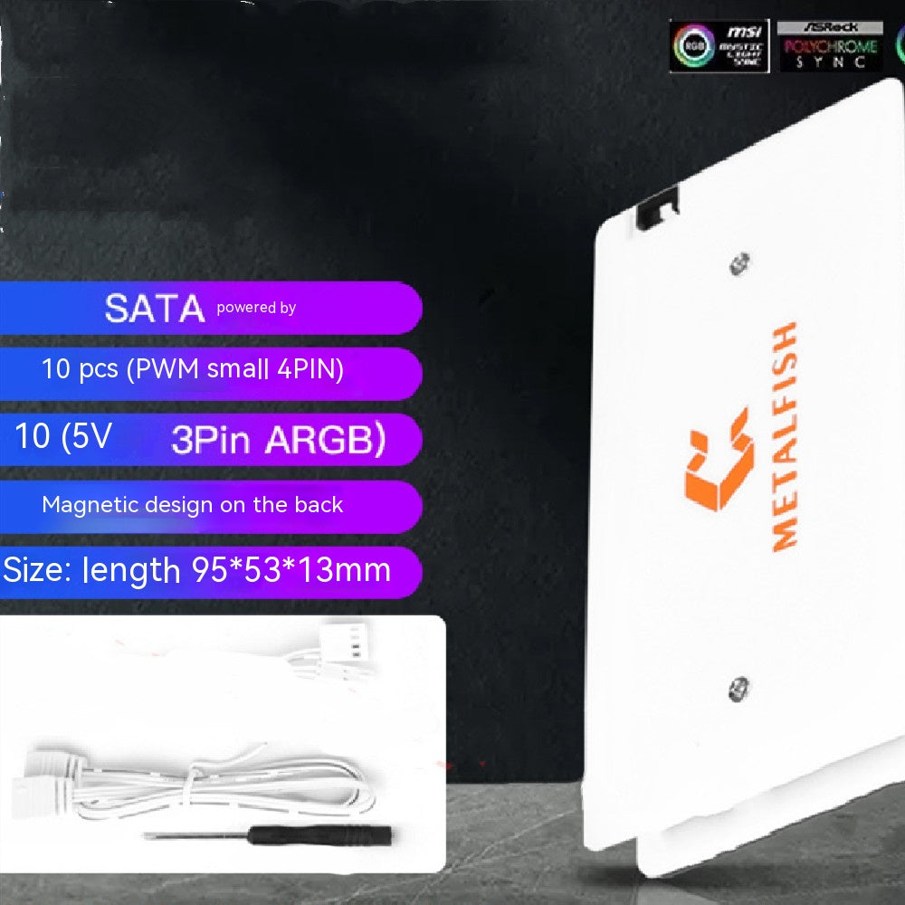 Computer Rgb Water Cooling Fan Shengguang Synchronous Line Concentration Controller Two-in-one