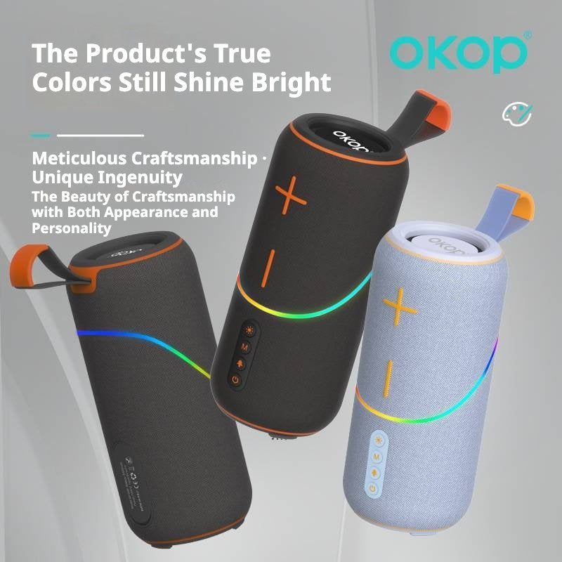 KP-806 Portable Handheld Bluetooth Speaker Outdoor Use Extra-Long Battery Life Cross Border Best Seller Compact Desktop Speaker With RGB Ambient Lighting