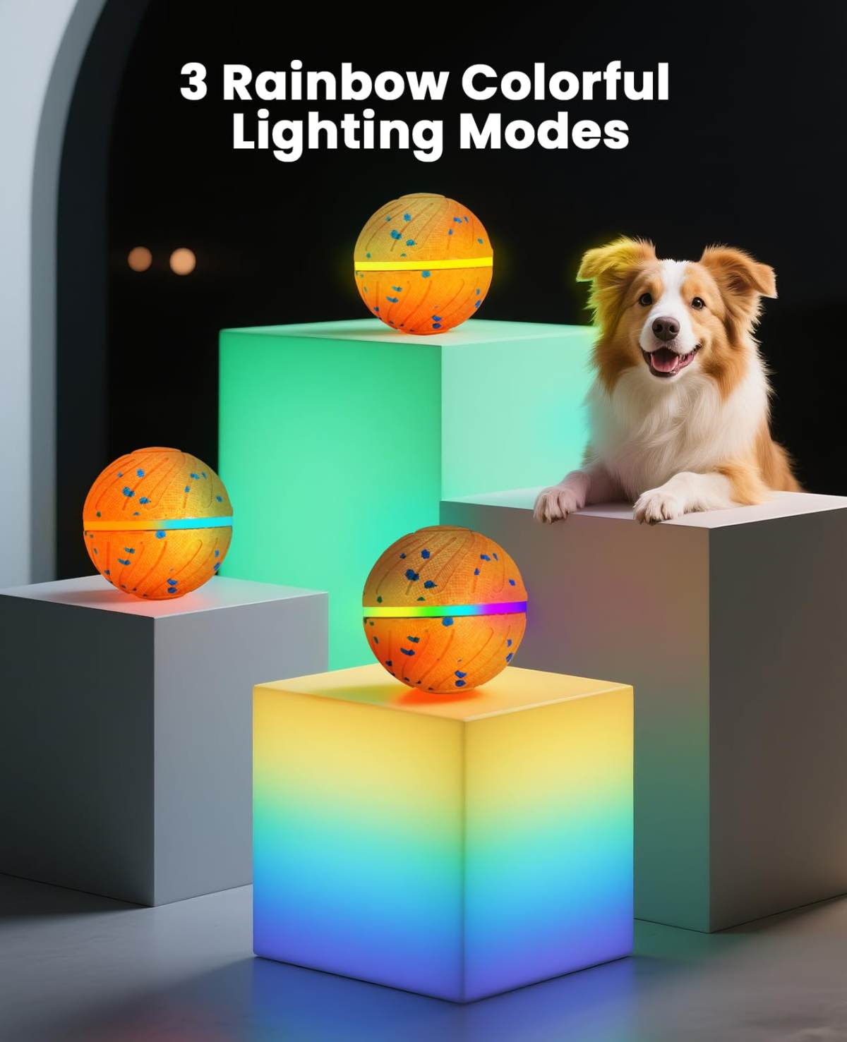 Smart Interactive Dog Toy Balls, Automatic Moving Ball For Puppy, Medium And Large Dogs, ETPU Material, Motion Activated Rolling & Rotating Bouncy Toy For Dog Enrichment & Stimulation