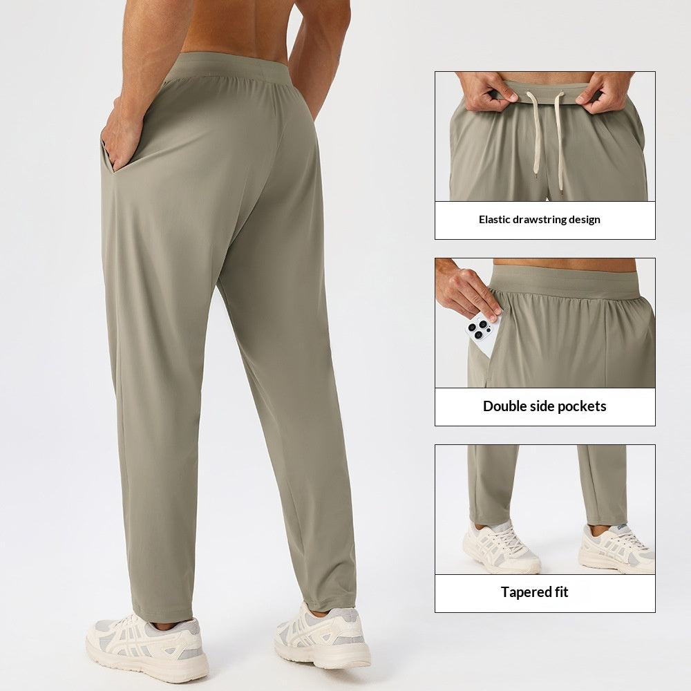 Men's Sporty Casual Long Pants, Quick-Drying And Breathable Fitness Running Trousers