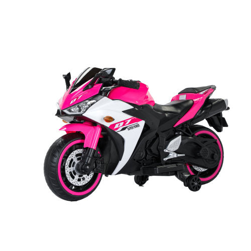 Electric Motorcycle  12V Kids Toys MotorcycleKids Electric Carelectric Ride On Toys For 3 4 5 6 Years Boys Girls With Training Wheelsmanual ThrottleDrive By Hand  Ighting Wheels