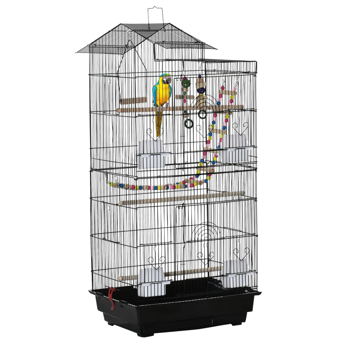 PawHut Bird Cage For Budgies, Finches, Canaries W Accessories, Toys, Tray