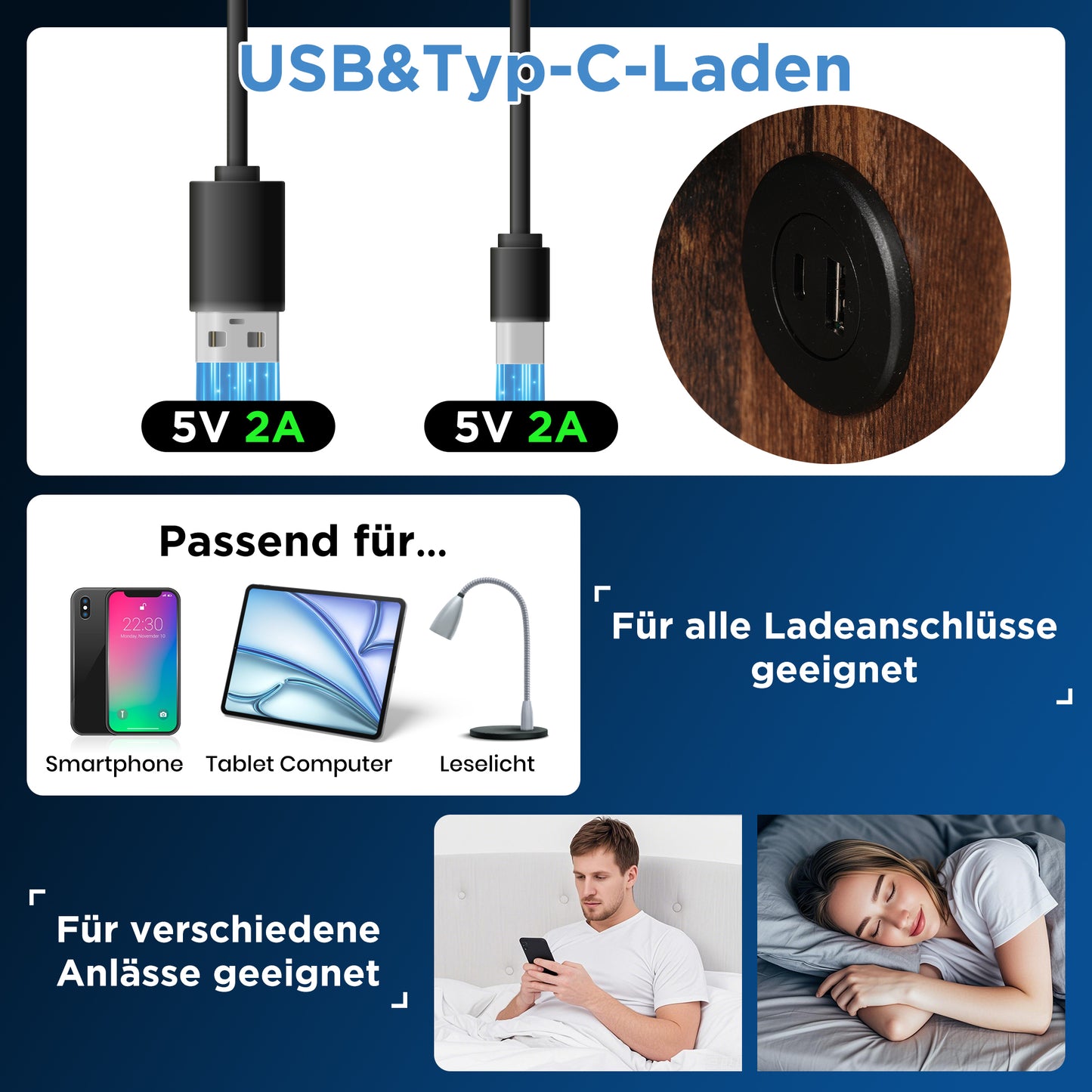 Single Bed With Wireless Charging USB C, Upholstered Bed Bed Frame 90x200cm, Bed Frame With Storage Slatted Base Made Of Wood-grey Cotton  Without Mattress