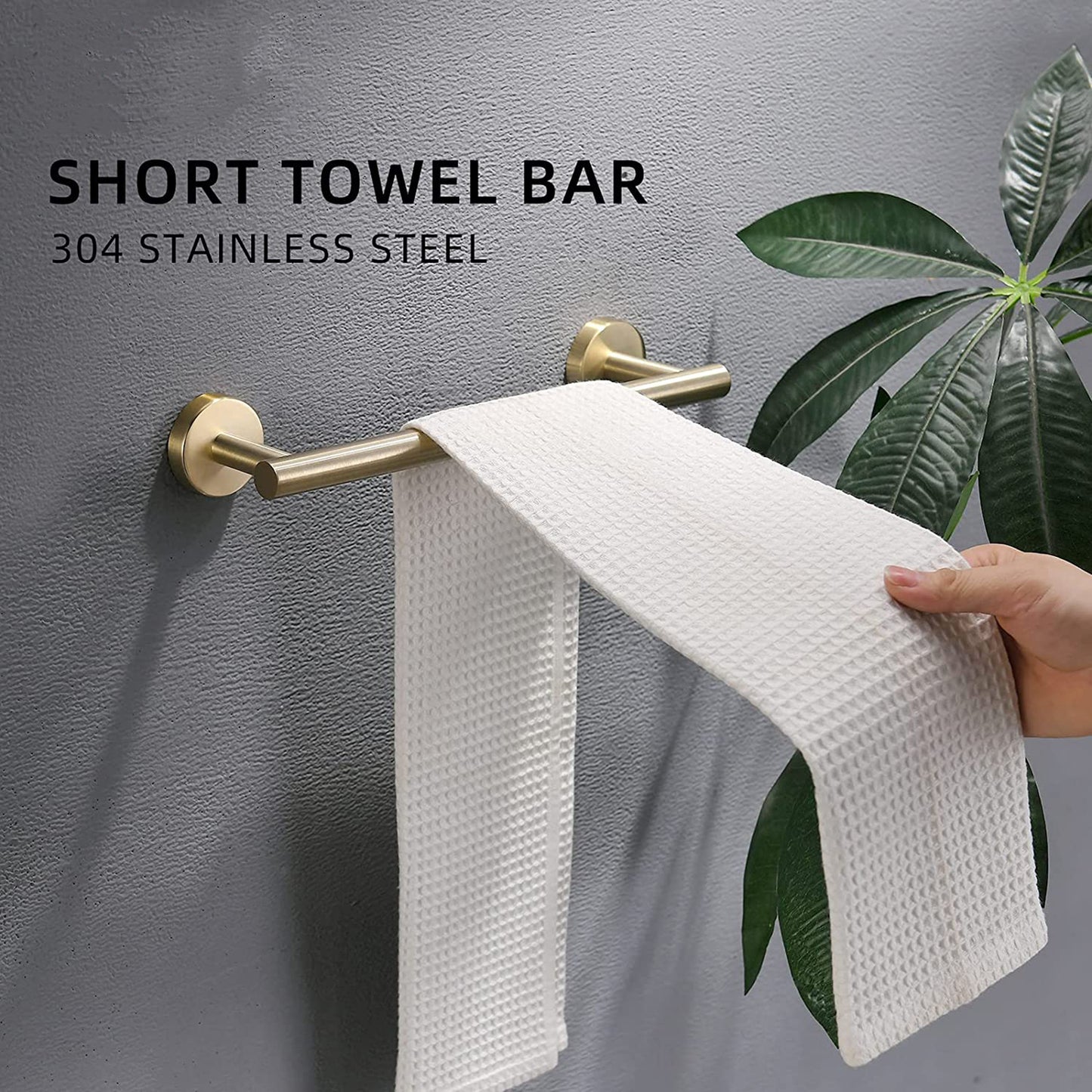 4-Pieces Brushed Nickel Gold Bathroom Accessories Set, Stainless Steel Bathroom Hardware Set, Bath Towel Bar Set, Towel Racks For Bathroom Wall Mounted.