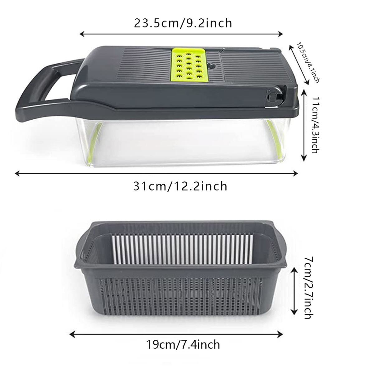 Nice Smart 15TLG Dicer Vegetable Slicer Shredder Manual Onion Chopper