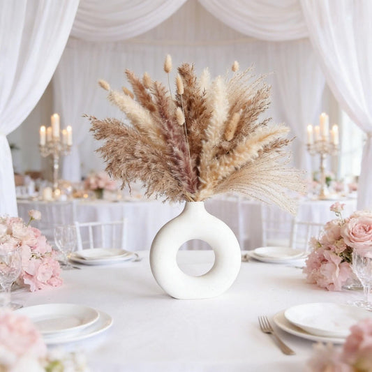 128-Piece Dried Pampas Grass Decoration Set, Natural Dried Flowers With Rabbit’s Tail & Reed, Neutral-Colored Decor For Weddings & Fall, DIY Craft Supplies – Party Supplies Set