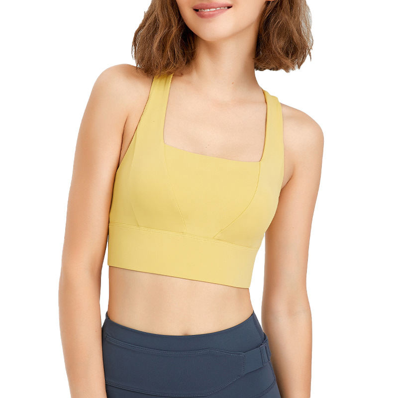 Shockproof Running Gathering Shaped Beautiful Back Yoga Vest High Strength Fitness Bra