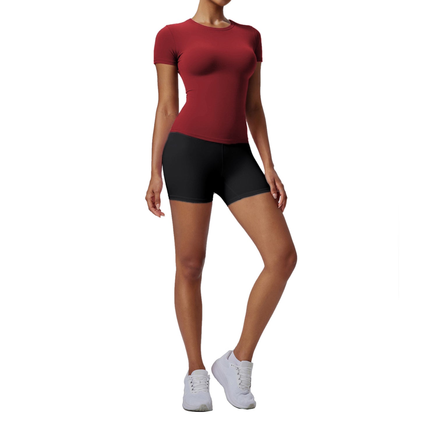 Casual Sports T-shirt Women's Slim Fit And Quick-drying Nude Feel Fitness