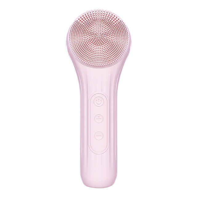 Heating Waterproof Deep-pore-cleansing Vibrating Silicone Facial Cleansing Devic