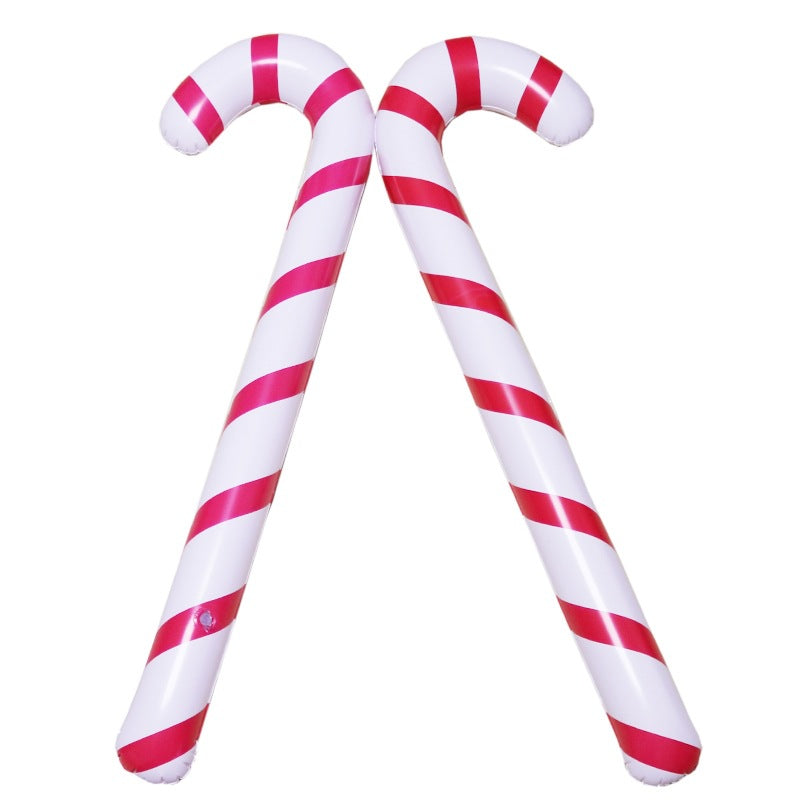 Amazon Ins Inflatable  Cane Christmas PVC Atmosphere Active Interactive Props