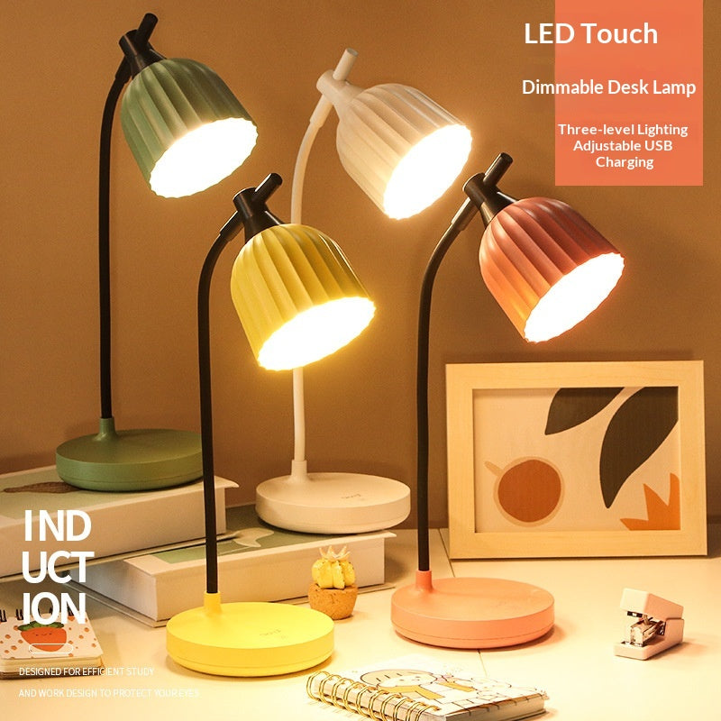 Fashionable And Simple Touch-Activated Charging LED Dimmable Desk Lamp