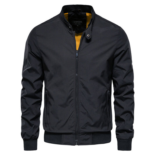 Autumn Stand-Up Collar Mens Casual Korean-Style Jacket