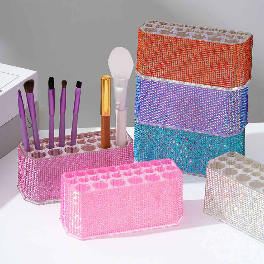 Household Diamond Makeup Pen Holder